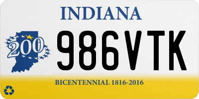 IN license plate 986VTK