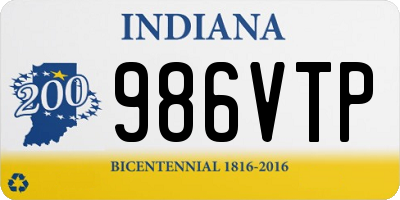 IN license plate 986VTP