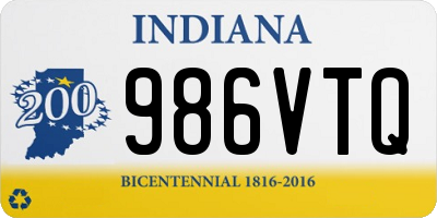 IN license plate 986VTQ