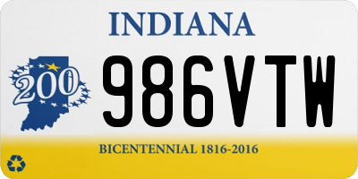 IN license plate 986VTW