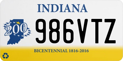 IN license plate 986VTZ