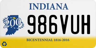 IN license plate 986VUH