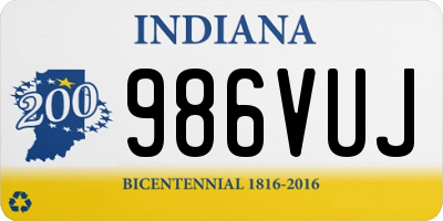 IN license plate 986VUJ