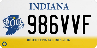IN license plate 986VVF