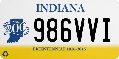 IN license plate 986VVI