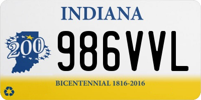 IN license plate 986VVL