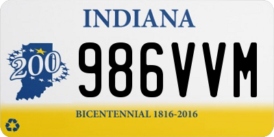 IN license plate 986VVM