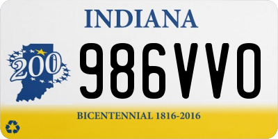 IN license plate 986VVO