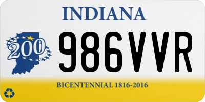 IN license plate 986VVR