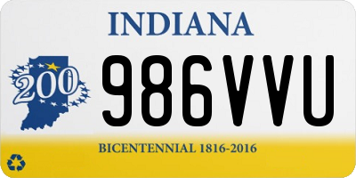 IN license plate 986VVU