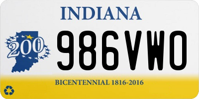 IN license plate 986VWO