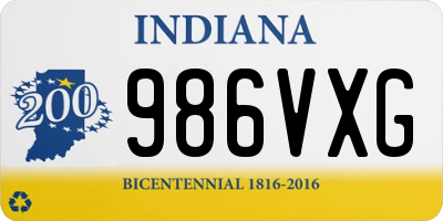 IN license plate 986VXG