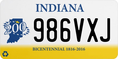 IN license plate 986VXJ