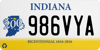 IN license plate 986VYA