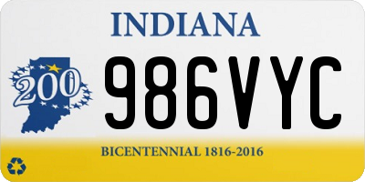 IN license plate 986VYC