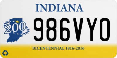 IN license plate 986VYO