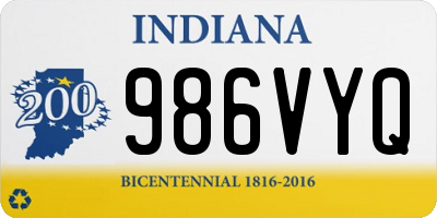 IN license plate 986VYQ