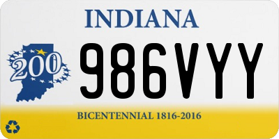 IN license plate 986VYY