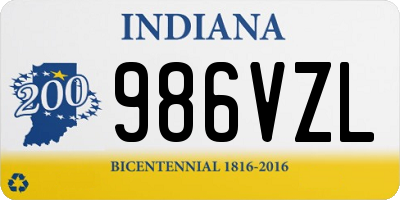 IN license plate 986VZL