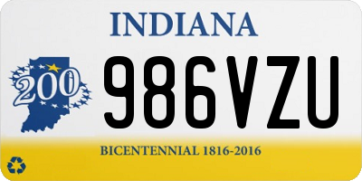 IN license plate 986VZU