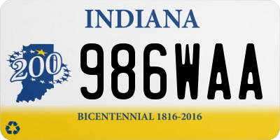 IN license plate 986WAA