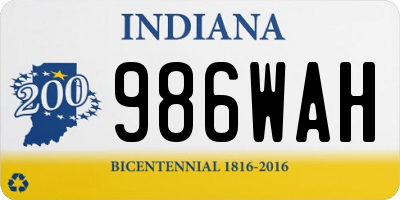 IN license plate 986WAH