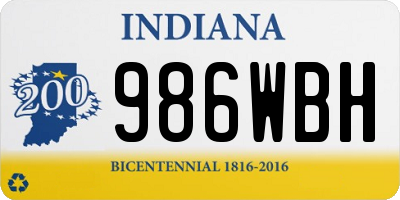 IN license plate 986WBH