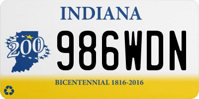 IN license plate 986WDN