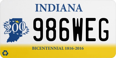 IN license plate 986WEG