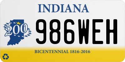 IN license plate 986WEH