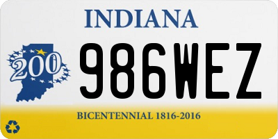 IN license plate 986WEZ