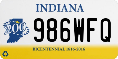 IN license plate 986WFQ