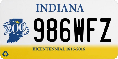 IN license plate 986WFZ