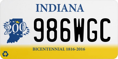 IN license plate 986WGC