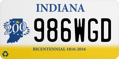 IN license plate 986WGD