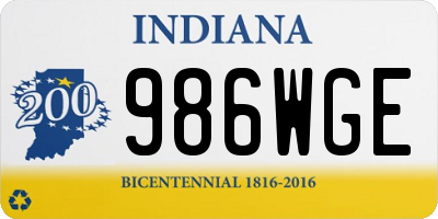 IN license plate 986WGE