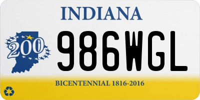 IN license plate 986WGL