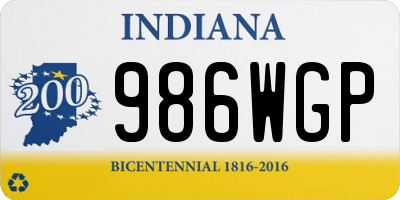 IN license plate 986WGP