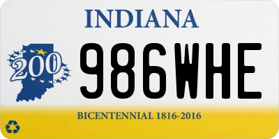 IN license plate 986WHE