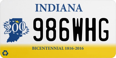 IN license plate 986WHG
