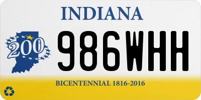 IN license plate 986WHH