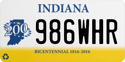 IN license plate 986WHR