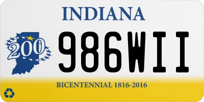 IN license plate 986WII