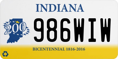 IN license plate 986WIW