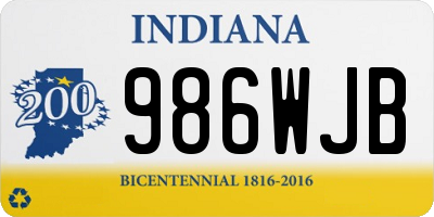 IN license plate 986WJB