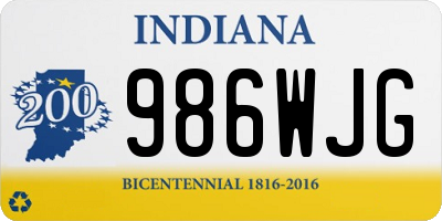 IN license plate 986WJG