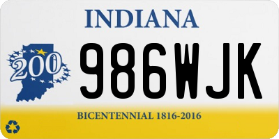 IN license plate 986WJK