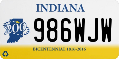 IN license plate 986WJW