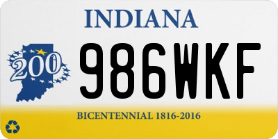 IN license plate 986WKF