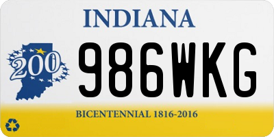 IN license plate 986WKG